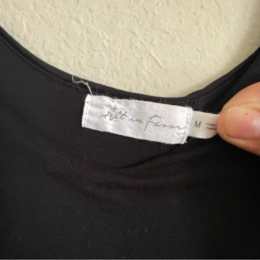 All in Favor womans Black Maxi Dress size M casual summer staple floor length - Picture 3 of 8